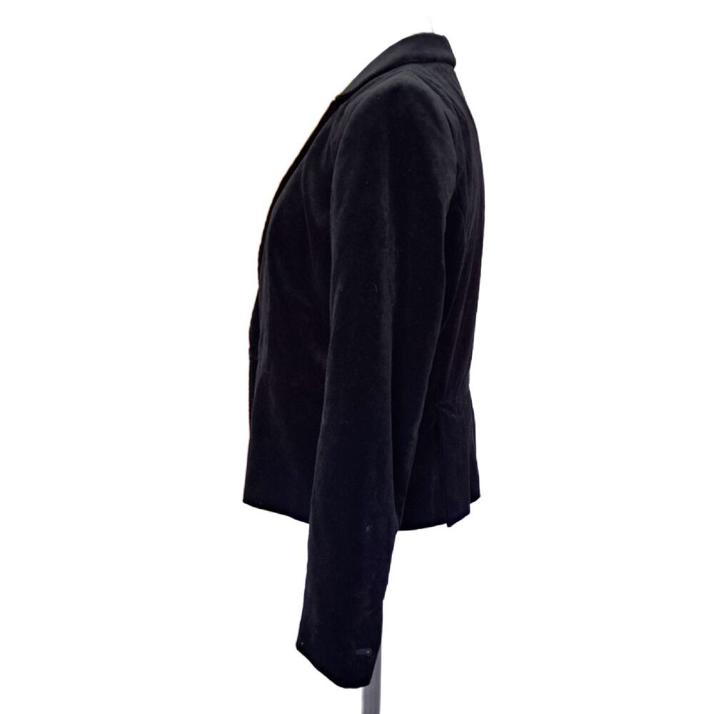 BANANA REPUBLC Black Velvet One-Button Blazer Jacket Size 10 Dressy Work Casual - Picture 2 of 7